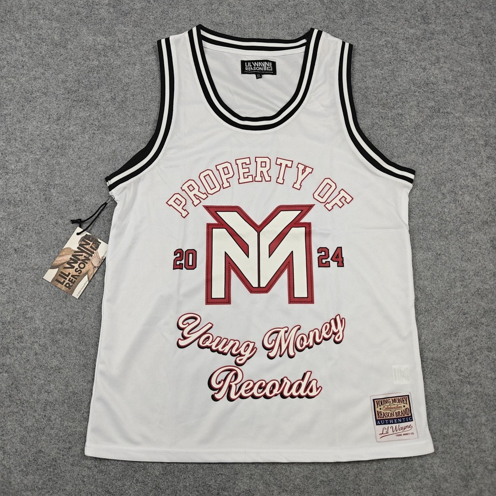 Lil Wayne Young Money Basketball Jersey Mens XL White Reason Brand‎ RLW-17 New